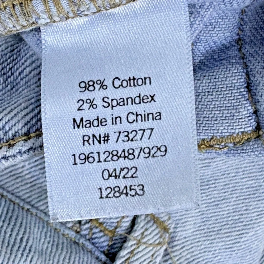 SO Womens Wide Leg Cropped Denim Jeans Raw Hem Light Wash‎ Size 13 31W - Picture 9 of 16